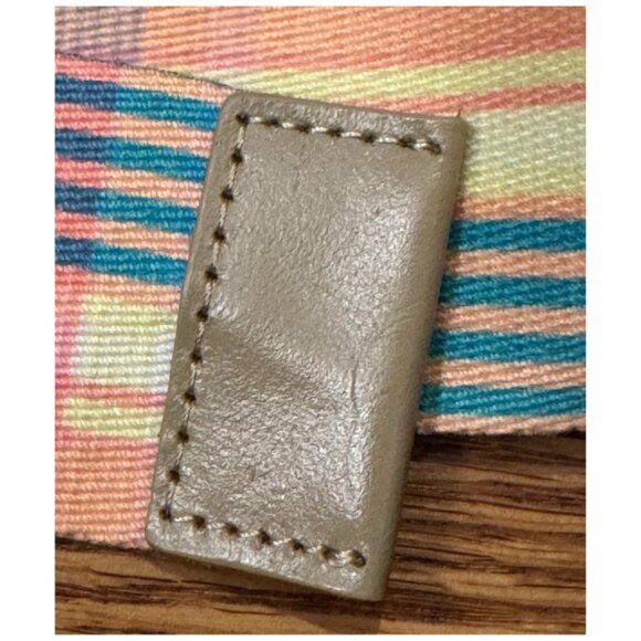 Vineyard Vines Punch Plaid Woven Belt Size M Plaid-Lemon Tart NEW - Picture 5 of 8